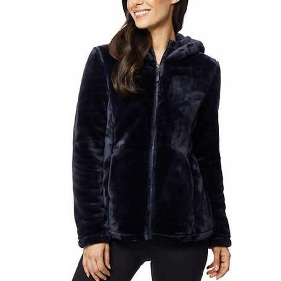 32 Degrees Jackets & Blazers - 32 Degrees Heat Women's Hooded Plush Faux Fur
